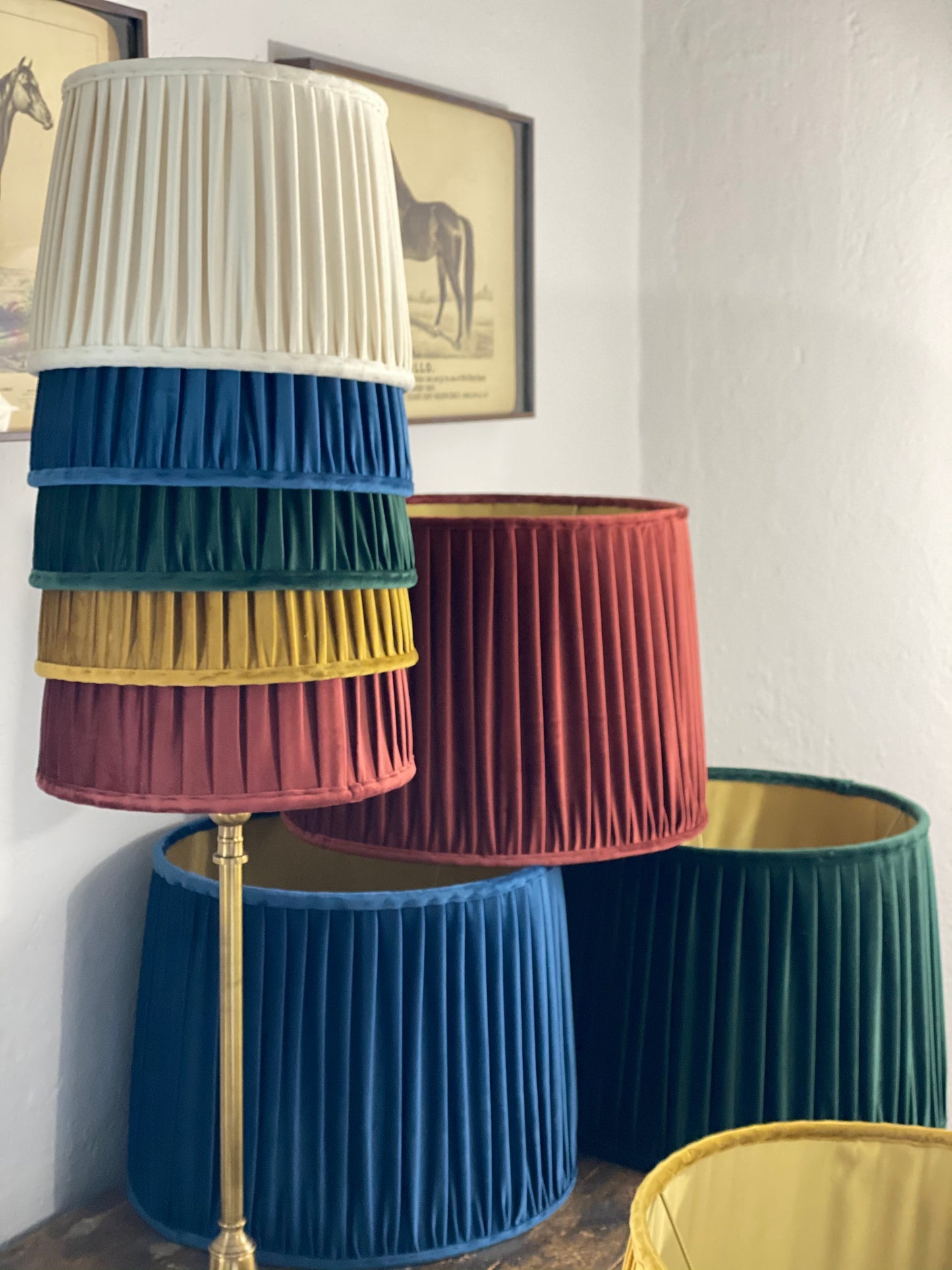 Lampskärm Anastacia, Mörkblå