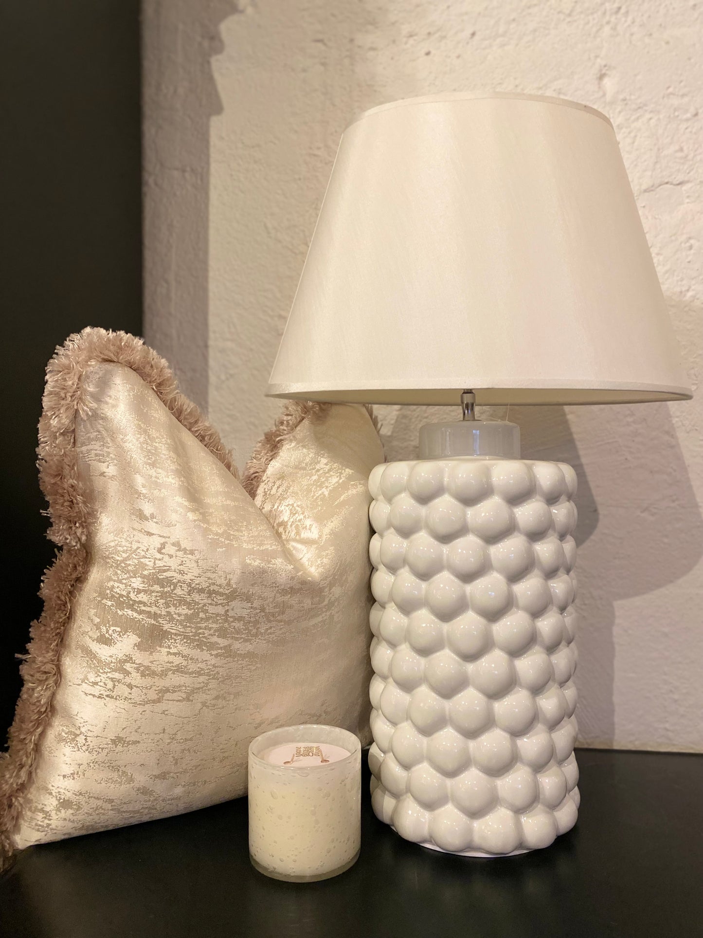 Lampskärm, Oval vit