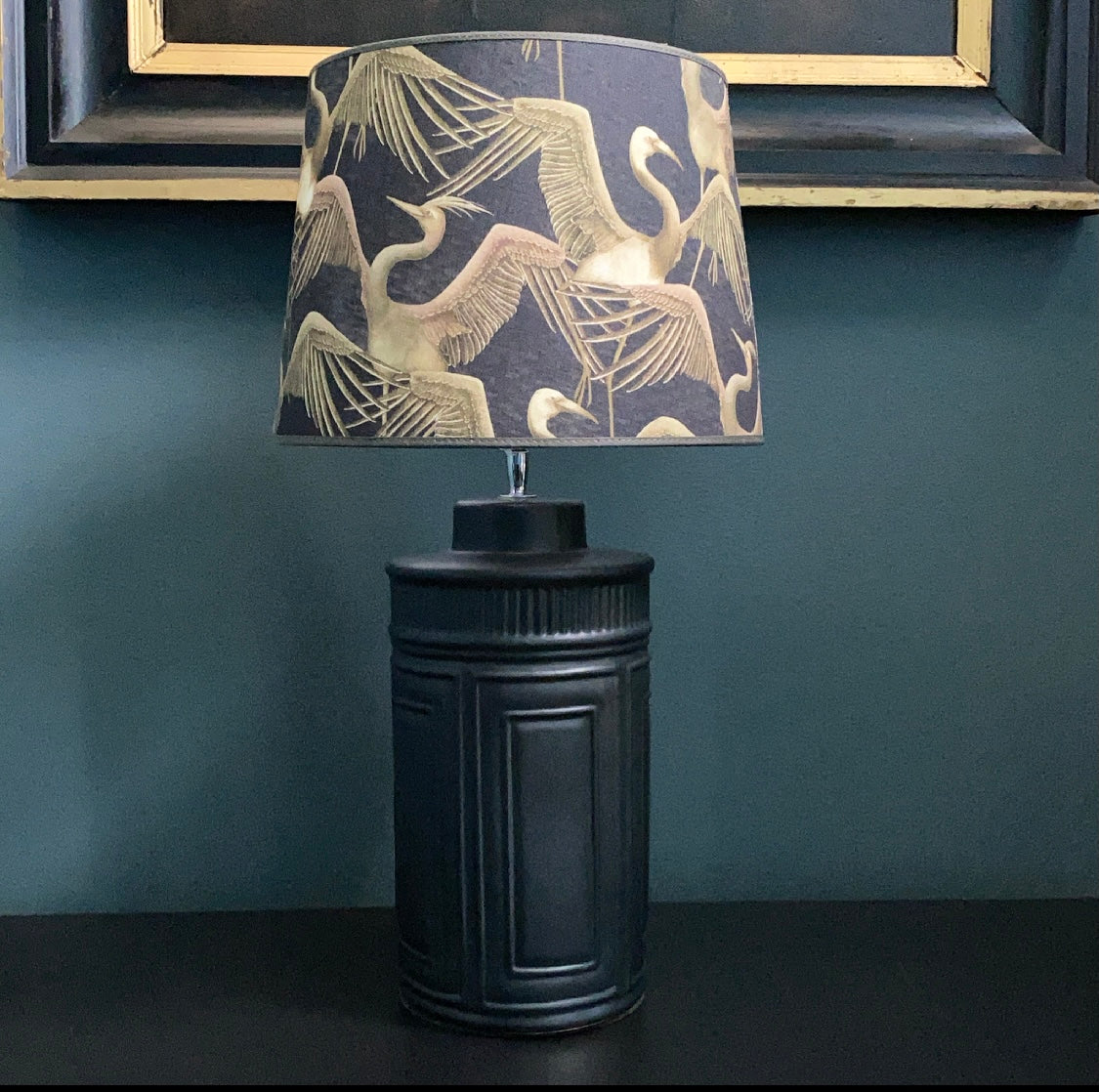 Lampskärm Art Deco, Svart