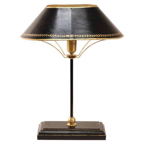 Skrivbordslampa, gulddetaljer