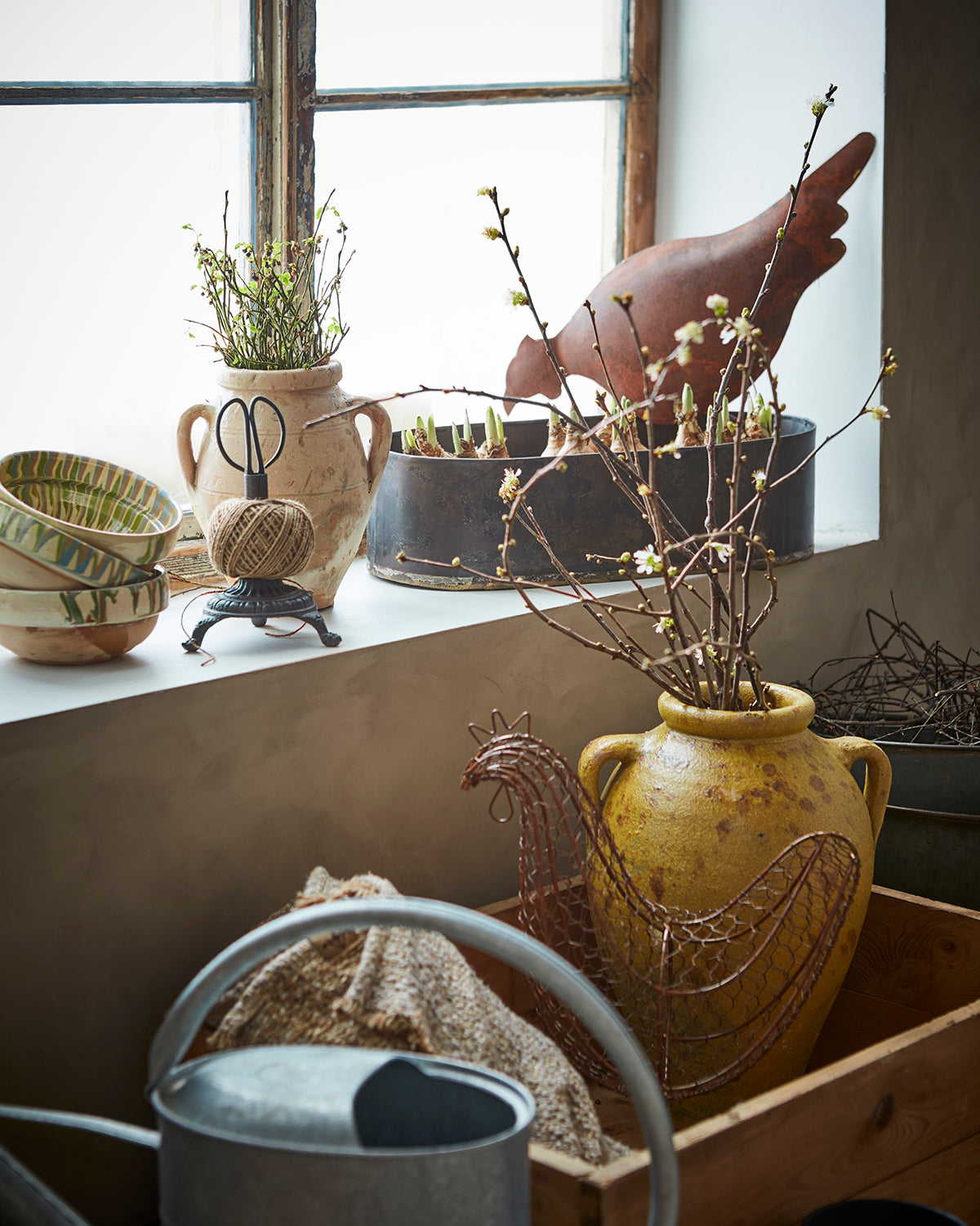 Påskpynt, Krukdekoration