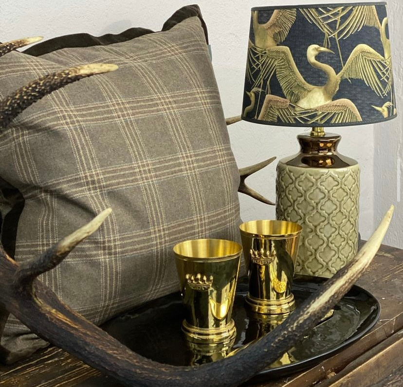 Lampskärm Art Deco, Svart