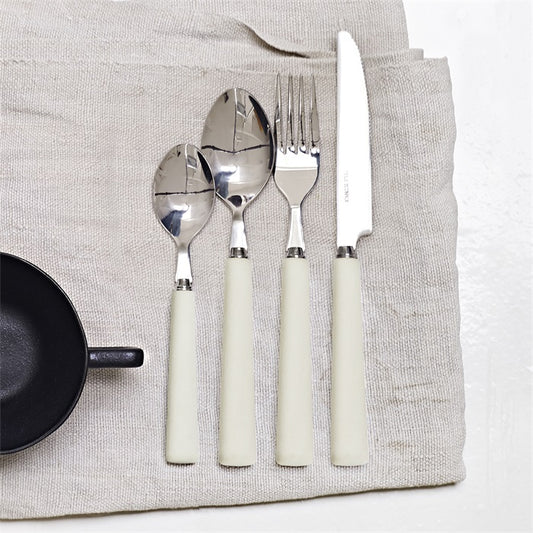 Bestickset, benvit